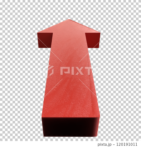 The Red Arrow png image for Business or decor concept 3d rendering. The Red Arrow png image for Business or decor concept 3d rendering. 120191011