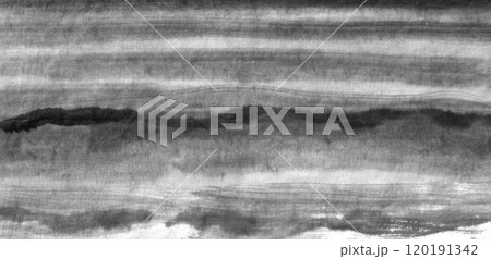 夕暮れの山のモノクロ背景素材 120191342