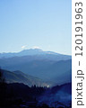 朝日に照らされる御嶽山 120191963