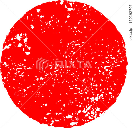 赤い丸の文字のない判子イラスト 120192705