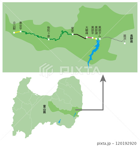 富山県と黒部立山アルペンルート 富山県と黒部立山アルペンルート 120192920