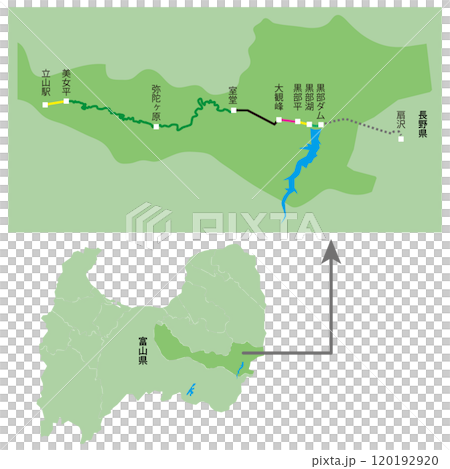富山県と黒部立山アルペンルート 富山県と黒部立山アルペンルート 120192920