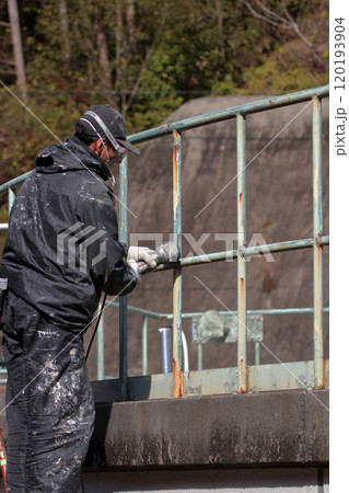 建築塗装錆落とし錆止め下塗り上塗りマスク足場養生木造鉄骨 120193904