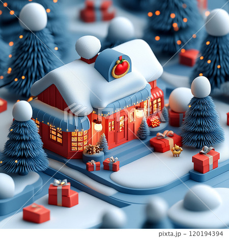 3d of shop. Shopping online concept. Christmas concept. 120194394