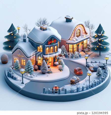 3d of shop. Shopping online concept. Christmas concept. 120194395