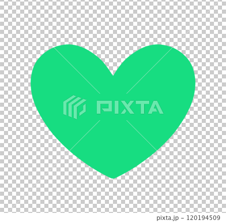 Simple green heart symbol 120194509