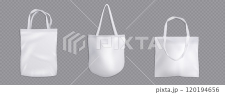 Tote bag of different shape and handle mockup. 120194656
