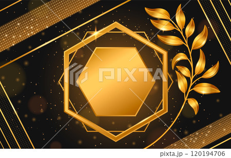 Gold laurel wreath frame for winner award vector 120194706