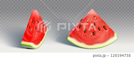 Isolated summer red watermelon slice vector icon Isolated summer red watermelon slice vector icon 120194738