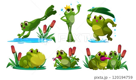 Cute frog cartoon character mascot Cute frog cartoon character mascot 120194759