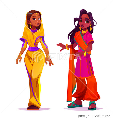 Young women in Indian saree isolated on white Young women in Indian saree isolated on white 120194762