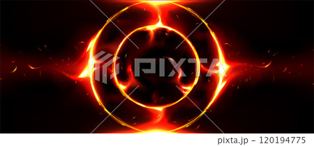 Fire flame ring frame or magic portal 120194775