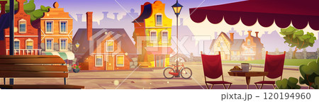 Old Europe street in morning Old Europe street in morning 120194960