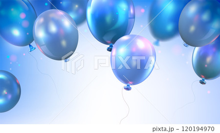 Birthday congratulation banner with balloons Birthday congratulation banner with balloons 120194970