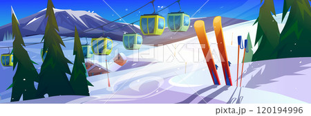 Winter skiing resort landscape Winter skiing resort landscape 120194996