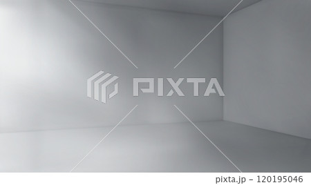 Empty concrete room corner with sunlight 120195046