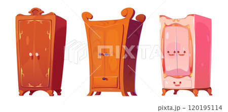 Cute cartoon wardrobe cabinet set 120195114