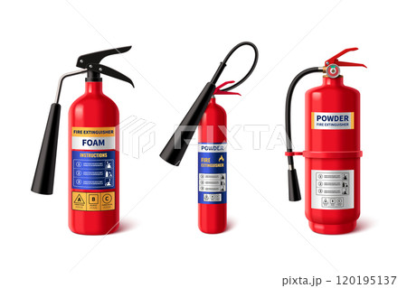 3d realistic fire extinguisher isolated vector 120195137