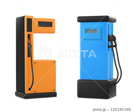 Gas station pumps set 120195199