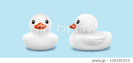 White rubber or plastic duck children toy for bath White rubber or plastic duck children toy for bath 120195253