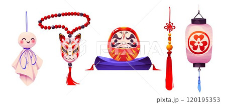 Traditional Japanese culture cartoon elements Traditional Japanese culture cartoon elements 120195353
