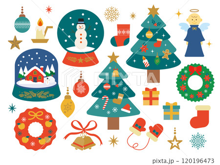 かわいいクリスマスのイラスト素材 120196473
