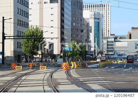 【広島電鉄】ダイヤモンドクロッシング（本線・駅前大橋線・皆実線：稲荷町） 120196487