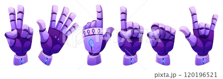 Robot hand gestures set 120196521