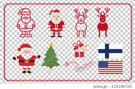 Christmas set with flags 120196720
