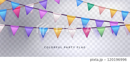 Colorful triangle flag party garland Colorful triangle flag party garland 120196996