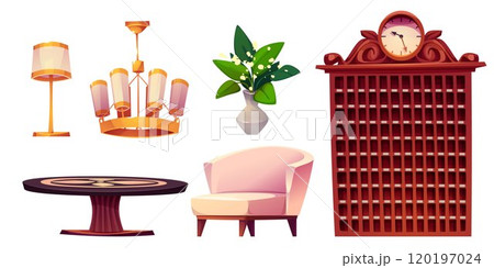 Hotel lobby and reception interior furniture Hotel lobby and reception interior furniture 120197024