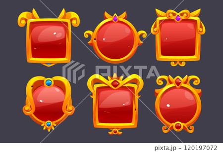 Golden fantasy medieval frame for game ui 120197072