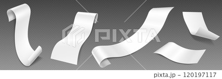 Paper bills set isolated on transparent background 120197117