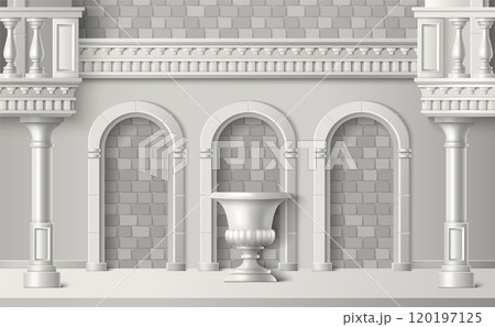 Classic antique building facade Classic antique building facade 120197125