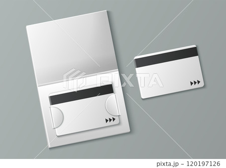 Key card with cover mockup. 120197126