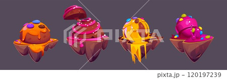 Candy land game ui design elements 120197239