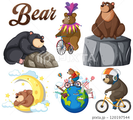 Playful Bears in Various Adventures 120197544