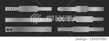 Metal bracelet mockups set 120197888
