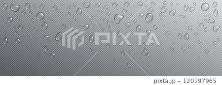 Water droplets on glass or window surface. 120197965