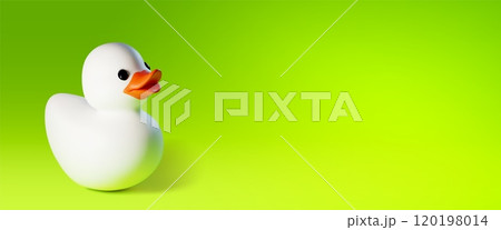 White rubber or plastic bath duck toy 120198014