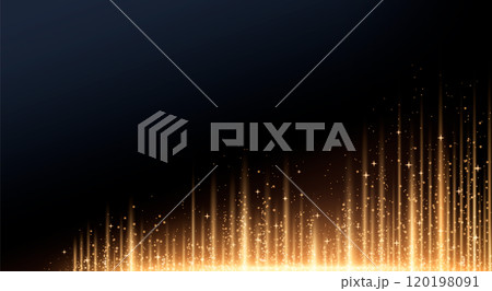 Golden glitter lines on black background Golden glitter lines on black background 120198091