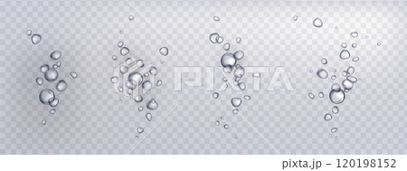Fizzy bubble in carbonated effervescent soda water 120198152