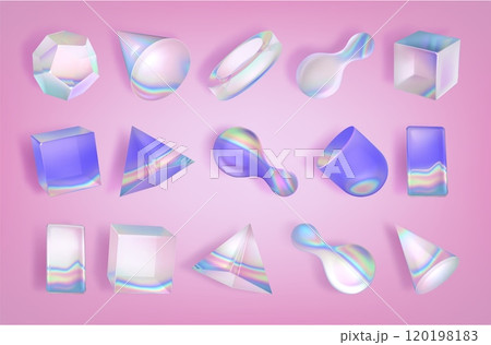 3d abstract glass shape and crystal light gradient 3d abstract glass shape and crystal light gradient 120198183