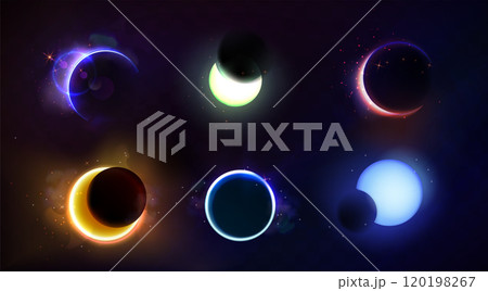 Total and partial solar eclipse 120198267