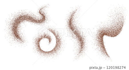 Ground coffee bean or chocolate powder 120198274