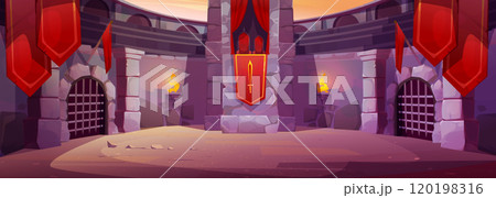 Ancient roman gladiator arena 120198316