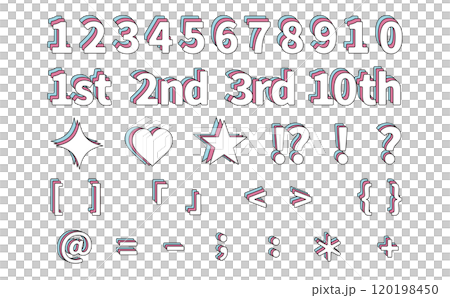 數字和符號圖示集 數字和符號圖示集 120198450