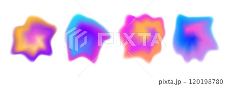 Bright colorful gradient blob collection. Liquid blur gradation background set. Iridescent blurry irregular shape pack for poster, banner, leaflet, brochure. Vector neon watercolor paint fluid bundle Bright colorful gradient blob collection. Liquid blur gradation background set. Iridescent blurry irregular shape pack for poster, banner, leaflet, brochure. Vector neon watercolor paint fluid bundle 120198780