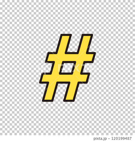 Simple sharp icon illustration material 120199487