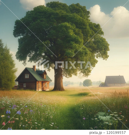 野花に囲まれたカントリーハウス 120199557